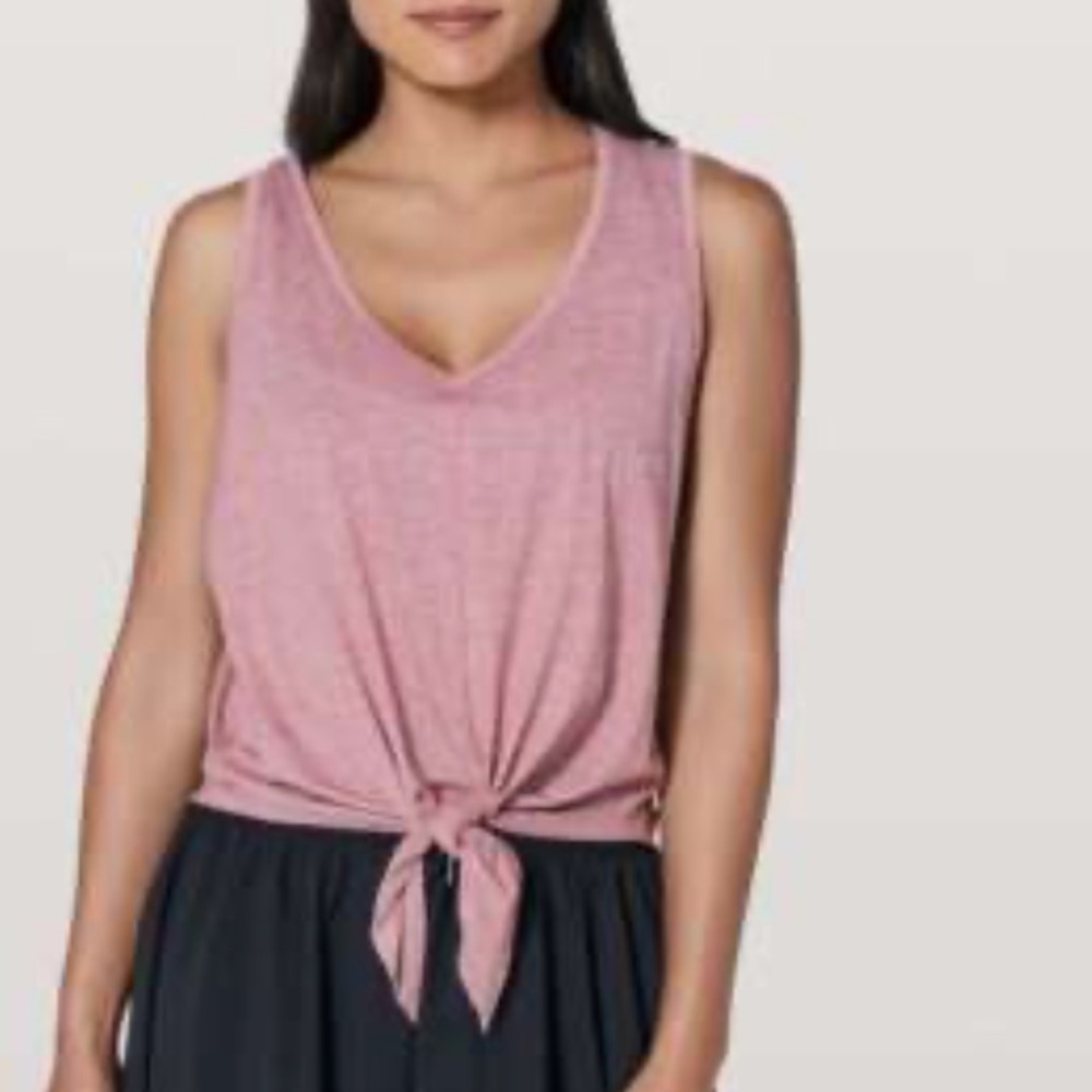 Lululemon Heathered Pink Tank Top